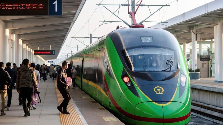 中国ラオス鉄道は２０２１年に開通した/Hu Chao/Xinhua/AP