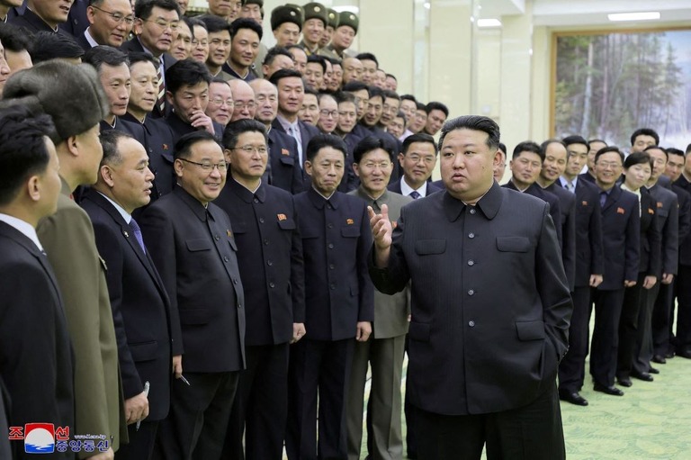 北朝鮮は、米国による「宇宙資産」への干渉や攻撃などの行為を「宣戦布告とみなす」と警告した/KCNA/Reuters/File