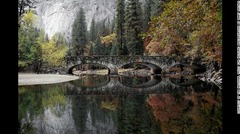ヨセミテ国立公園のマーセド川にかかる橋（カリフォルニア州）。歴史ある複数の橋について撤去が検討されている＝ＮＴＨＰ提供