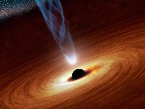超大質量ブラックホール イメージ図 Nasa Jpl Caltech提供