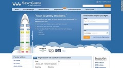 Ｓｅａｔｇｕｒｕ．ｃｏｍ　乗る予定の飛行機の座席の広さや、位置による違いなどについての情報が得られる