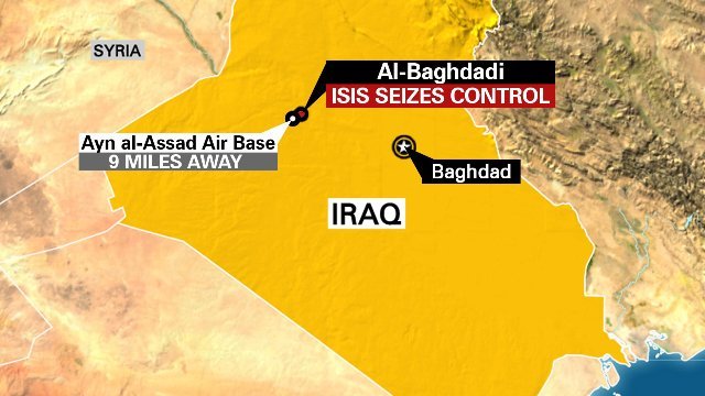 ＩＳＩＳがイラク西部アンバル州のアインアルアサド空軍基地を襲撃