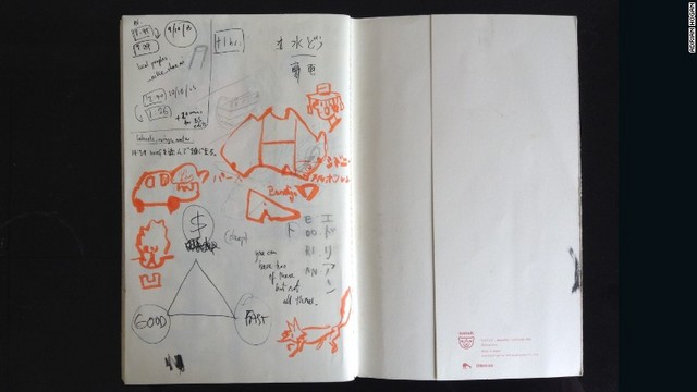 日本語が不慣れなときには出身地の場所や探したいものなどをノートに書いて意思疎通をしたという＝同氏提供