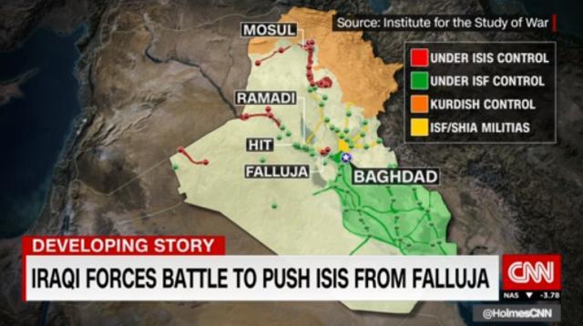 イラクの一部をＩＳＩＳが実効支配している