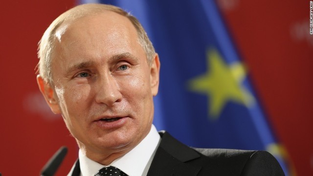 ロシアのプーチン大統領。１０時間の人道的停戦を宣言した