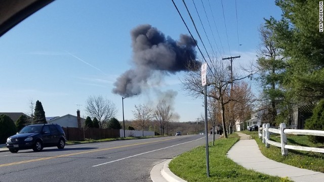 米メリーランド州にある基地の近くでＦ１６戦闘機が墜落した