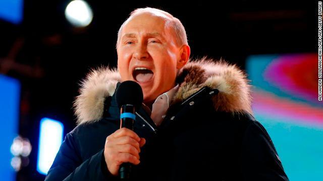 ロシア大統領選でプーチン氏が勝利宣言した