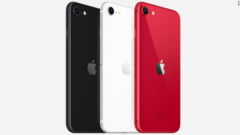 米アップルの新型スマートフォン「iPhone SE」。色は、白、黒、赤の3種類 - CNN.co.jp