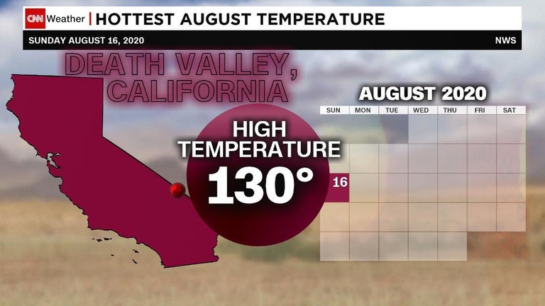 米デスバレーの気温が華氏１３０度（摂氏５４．４度）を記録した/CNN