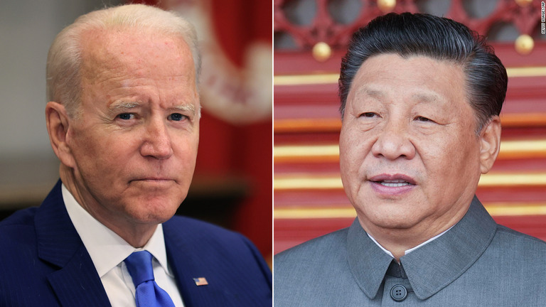 バイデン米大統領（左）と中国の習近平・国家主席/Getty Images/AP