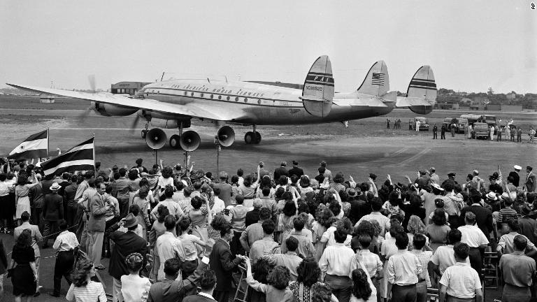 パンナムは１９４７年、世界一周路線を開始した/AP