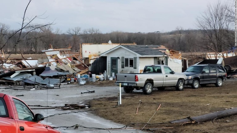 米アイオワ州デモイン近郊で竜巻が発生し、７人が死亡した/Bill Steiden/Des Moines Register-USA Today Network