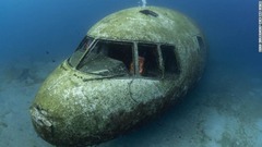沈んでいるのは深さ１５～２８メートルの海底で、機首が海岸側を向いているため尾翼部分が最深部に位置するという