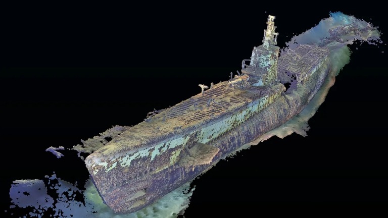 「ハーダー」の４Ｄ写真測量モデル/Tim Taylor and the Lost 52 Project/Courtesy US Navy
