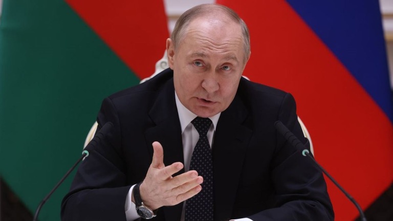 ロイター通信によれば、プーチン大統領は現在占領している地域を維持した状態での和平交渉について前向きな姿勢を示している/Contributor/Getty Images