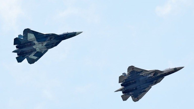 ウクライナ軍はロシアの戦闘機Ｓｕ５７を破壊したと明らかにした/Oleg Nikishin/Getty Images