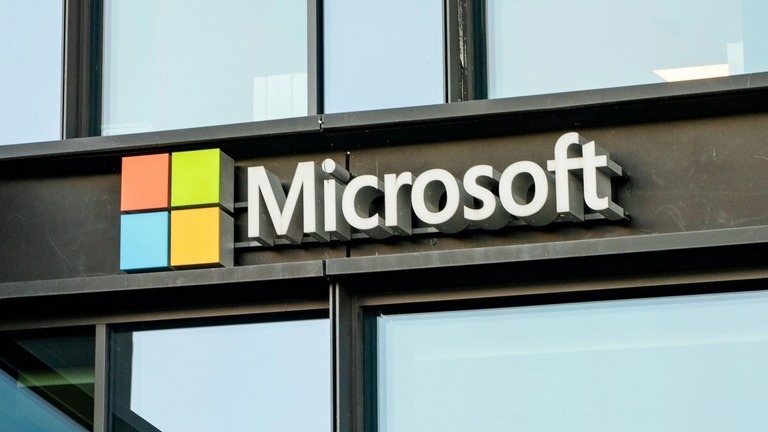 スウェーデン首都ストックホルムにあるマイクロソフトのオフィス＝２４年６月/AaronP/Bauer-Griffin/Getty Images