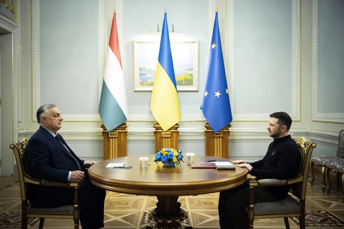 ハンガリー政府の報道官は、両首脳の会談は「和平成立の可能性や、ハンガリーとウクライナの二国間関係における問題」に重点を置くと述べた/Zoltan Fischer/MTI/AP