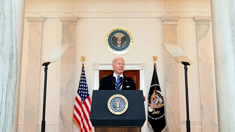 バイデン米大統領＝１日、ホワイトハウス/Mandel Ngan/AFP/Getty Images