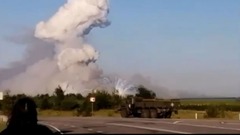ウクライナのドローン攻撃、弾薬の保管庫で火災か　ロシア南西部