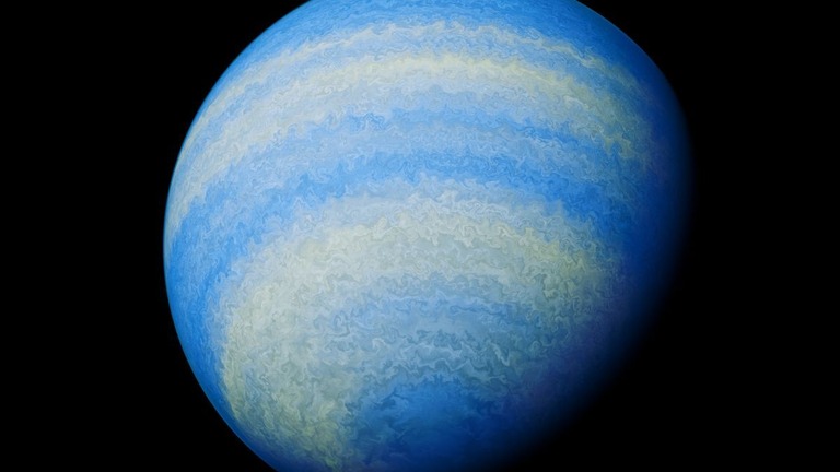 系外惑星として初めて硫化水素の存在が検知された「ＨＤ１８９７３３ｂ」のイメージ図/Roberto Molar Candanosa/Johns Hopkins University