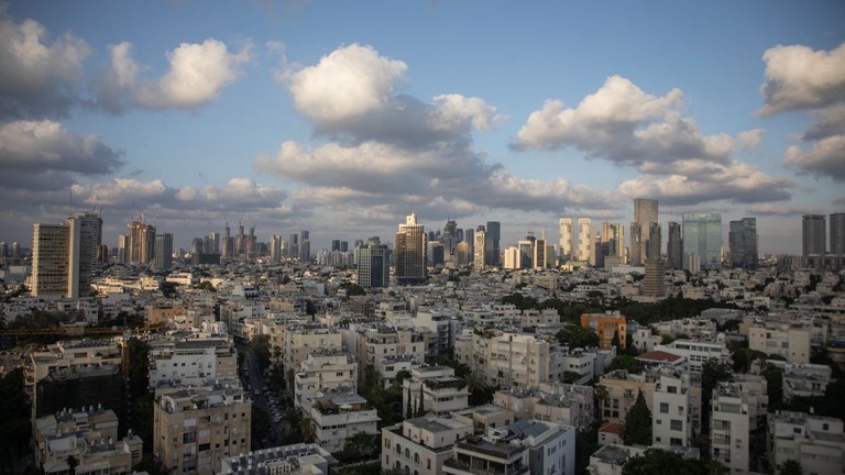 イスラエル北部テルアビブの景色＝８月１０日/Oren Ziv/AFP/Getty Images