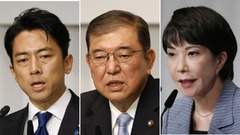 自民党総裁選、開票始まる　初の女性首相誕生の可能性も