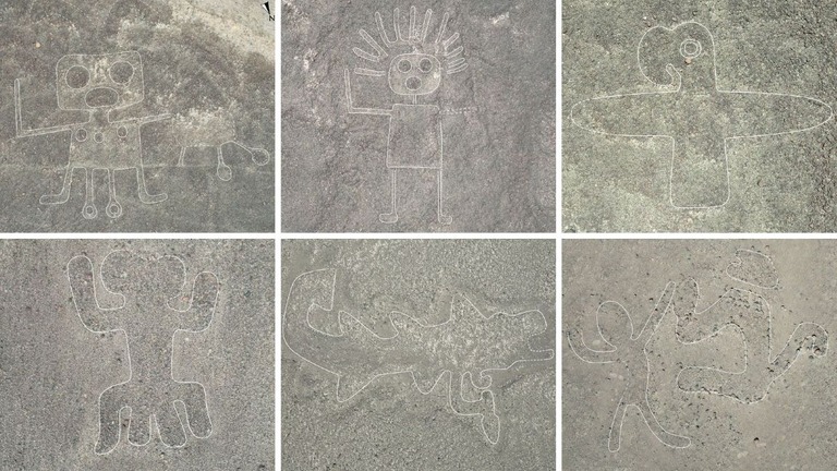 ＡＩを活用した研究で、新たなナスカの地上絵の存在が明らかになった/Yamagata University Institute of Nasca via CNN Newsource