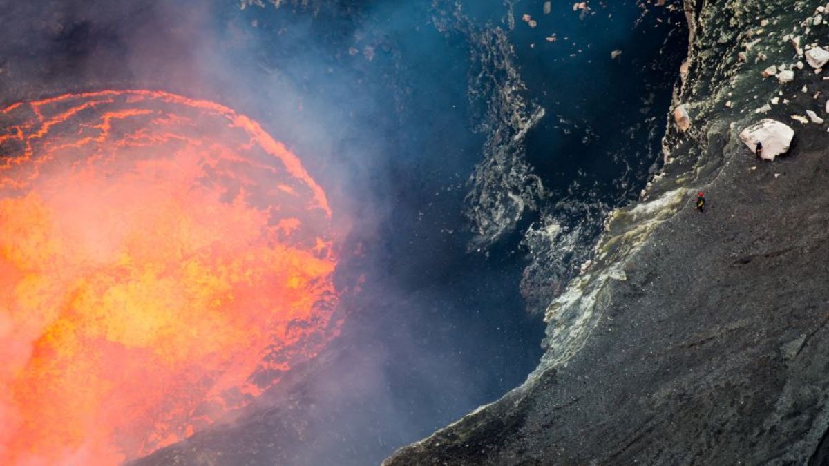 国別のカテゴリーでランキング入りを果たしたバヌアツ・アンブリム島の溶岩湖/Christopher Horsley/Getty Images