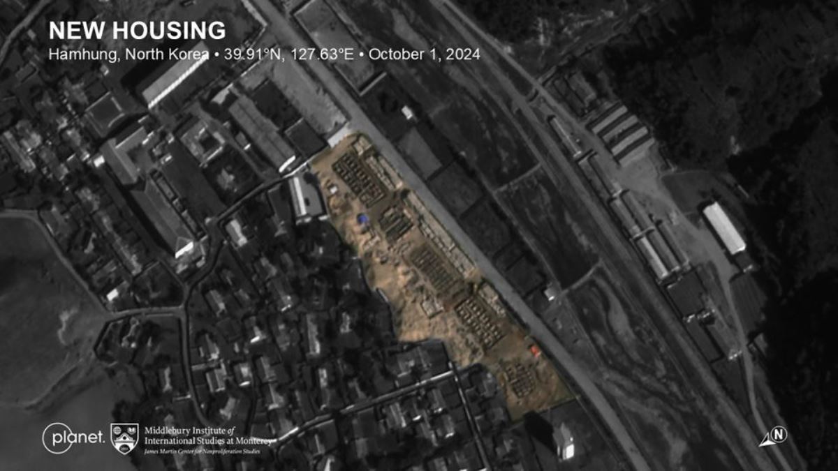 工場の近くで行われている、新しい建物の基礎工事を捉えた衛星画像/Planet Labs PBC/James Martin Center for Nonproliferation Studies