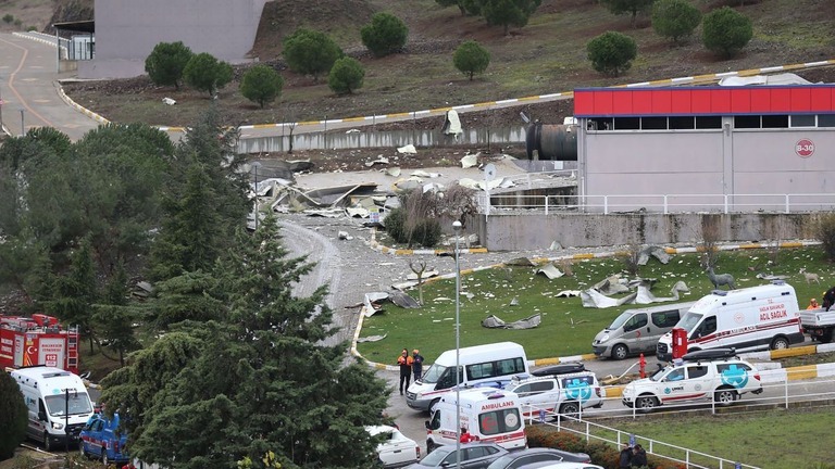 爆発現場＝２４日、トルコ北西部バルケシル県/Fatih Capkin/Anadolu/Getty Images