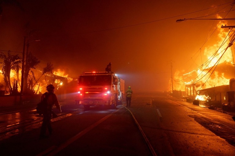 マリブなど一部地域ではガスの供給も止まっている/Eric Thayer/Getty Images