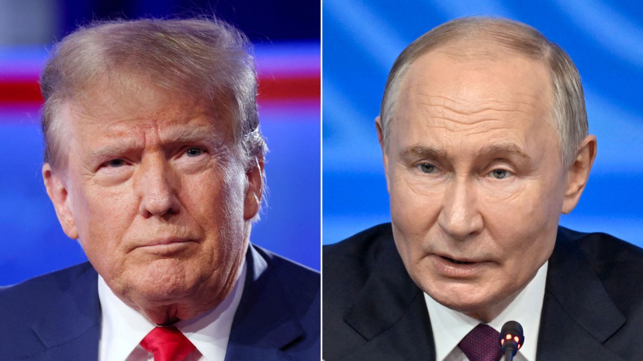 米国のトランプ大統領（左）とロシアのプーチン大統領は、米ロの「異常な時期」を終わらせることを望んでいるという/Reuters/Getty Images